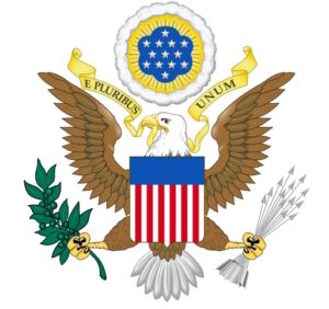 US Coat of Arms - Eagle holding an olive branch and arrows