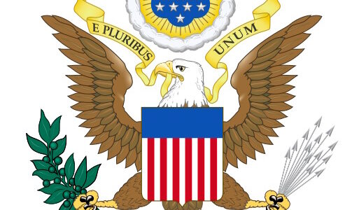 US Coat of Arms - Eagle holding an olive branch and arrows