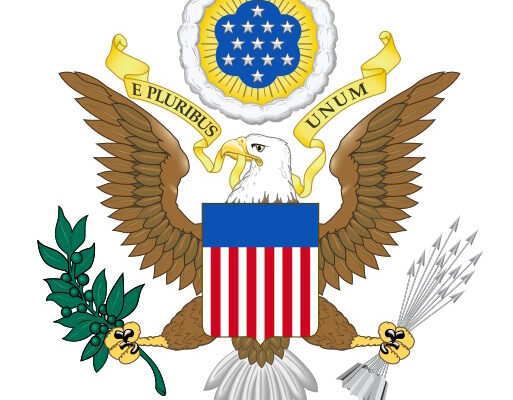 US Coat of Arms - Eagle holding an olive branch and arrows